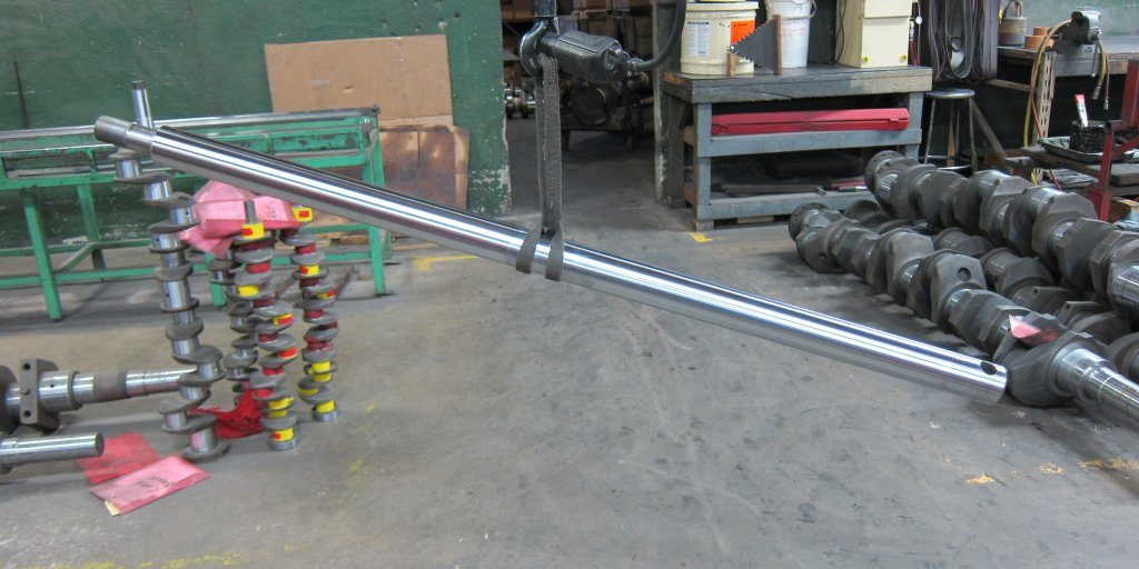 Hydraulic ram repaired using hard chrome plating